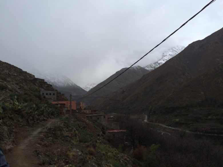 Mount Toubkal is in there somewhere, or behind one of those snowy peaks.