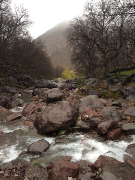 Different creek. I rented a poncho that I never used, but also waterproof hiking boots.