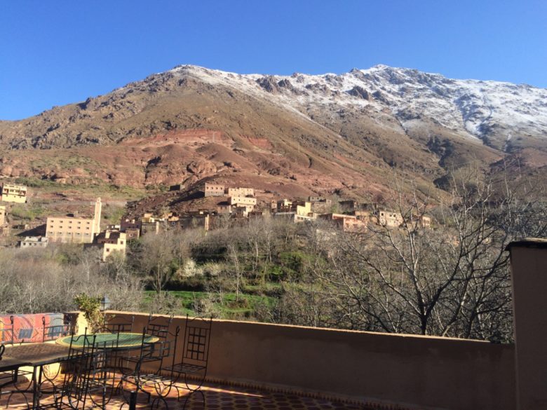 View from the guesthouse, which was also occupied by a group of Swedish extreme athletes. They were much better prepared with gear than we were, but they were also planning to summit Mount Toubkal.