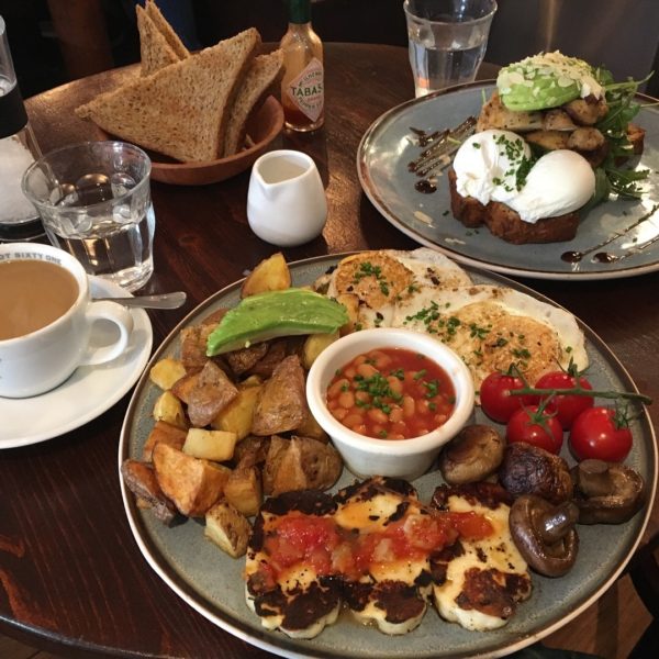 That said, our on-foot search led to this display of everything I have ever wanted in a breakfast, so no complaints. HALLOUMI CHEESE.